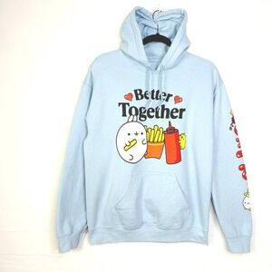 Molang‎ Better Together Hoodie Sweatshirt Medium Fries and Ketchup Graphic M